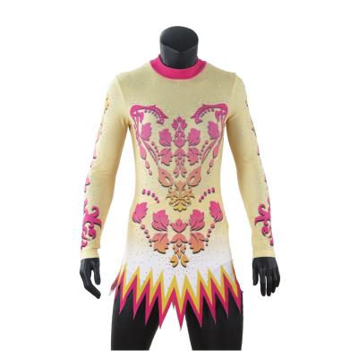 China Custom Latest Rhythmic Gymnastics Rhythmic Gymnastics Dance Dress Latest Style Breathable Cool Long Sleeve Girls Thin Dancer Tights for sale