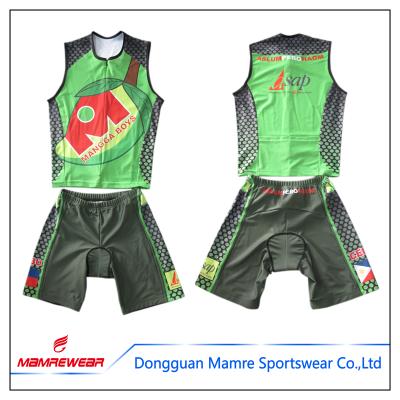 China Factory OEM Custom Design Triathlon Suits , Tri Suits For Race , Two Piece Triathlon Suit XS To XXXL for sale