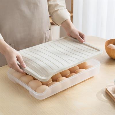 China 24 Grids Kitchen Fridge Organizer Clear Plastic Containers Viable Egg Storage Boxes for sale