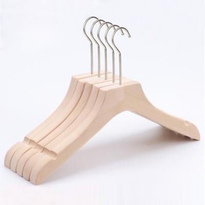 China Children's Solid Stainless Steel Wooden Hook Hangers, Custom Luxury Wooden Hanger With Logo for sale