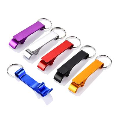 China Viable Colorful Portable Key Ring Beverage Open Tools Customized Key Chain Beer Bottle Opener for sale