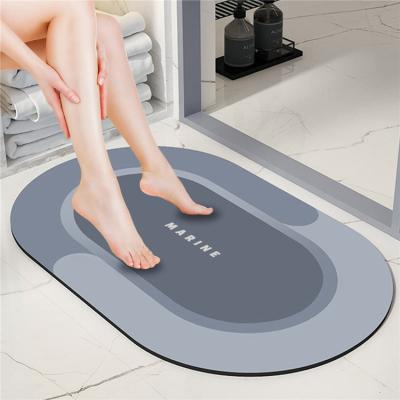 China Durable Non Slip Super Absorbent Wrinkle Cover Bathroom Floor Shower Soft Quick Dry Bath Mats for sale