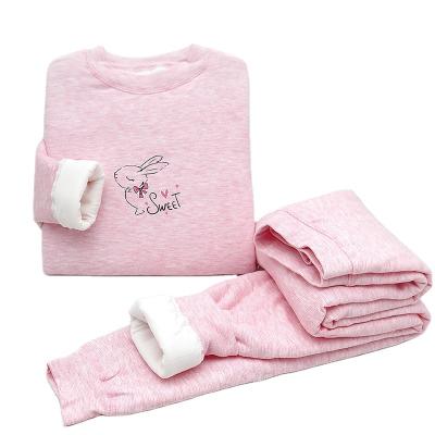 China Wholesale Children's long-sleeved padded pajamas two-piece Chinese style autumn and winter children's thermal underwear for boys and girls for sale