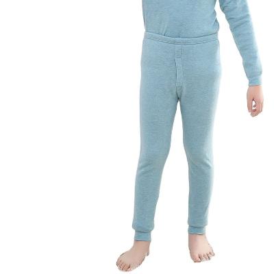 China Unisex Organic Warm Elastic Waist Boy Long Johns Thermal Gaiters Thermal Pants for sale