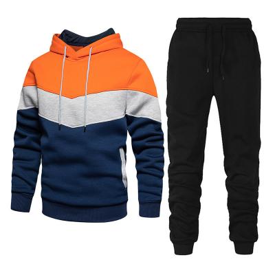 China Wholesale high quality hooded autumn color sportswear pulsating contrasting set of sportswear new for sale