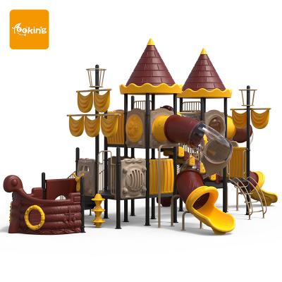 China Massive Slide Plastic/Metal/Steel Outdoor Kids Playground Pirate Ship Series Playground Plastico Playground for sale