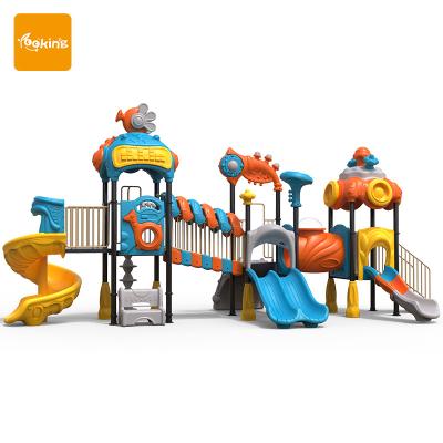 China Plastic In Running Jumping Playground Equipment Easy Assemble Large Outdoor Playground Set for sale