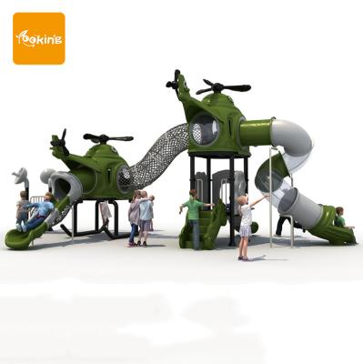 China Plastic Outdoor Outdoor Playground Equipment Children Playground School Theme Helicopter Outdoor Playground for sale