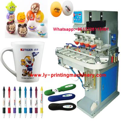 China Toys Pen Cup Mug And Other Products Famous Brand 4 Color Design Pad Printing Machine With Conveyor for sale