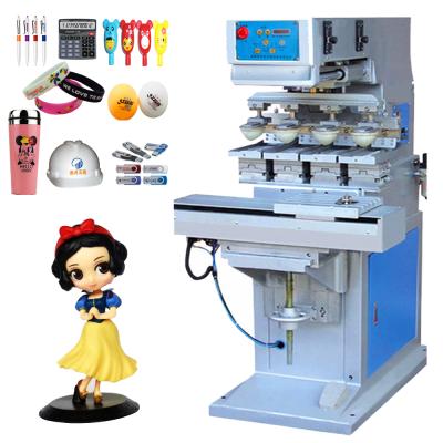 China All Kinds Of Products Semi Automatic 4 Color Pad Printing Machine With Shuttle And Open Ink Tray for sale