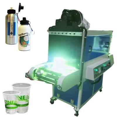 China Garment Shops Cosmetic Jar Tube Bottle Conveyor Machine Bottle Conveyor UV Curing UV Dryer for sale