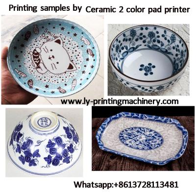 China Tableware Bowl 2 Color Printing Machine Ceramic Plate Bowl Pad Ceramic Printing Machine for sale