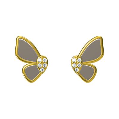 China Vintage S925 Sterling Silver Earring Butterfly Wing Shape High Quality Trendy Design for sale