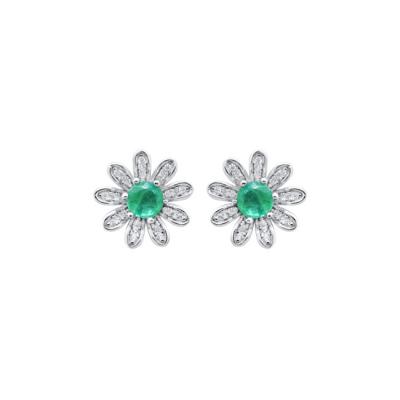 China Vintage Fashion New Arrival Small 925 Zirconia Silver Tiny Flower Daisy Stud Earrings for sale