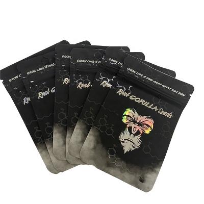 China Custom Moisture Proof Logo Zip Lock Recyclable Aluminum Foil Mylar Plastic Child Proof Hologram Bear Edible Packaging Gummy Bags for sale