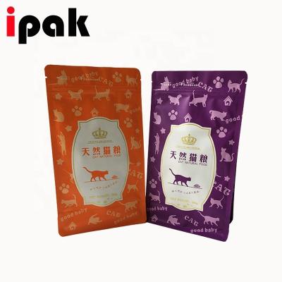 China Moisture Proof High Barrier Moisture Proof Laminated Printing Custom Matte Aluminum Foil 1.5kg 2.5kg Block Bottom Dog Food Bags With Zipper for sale