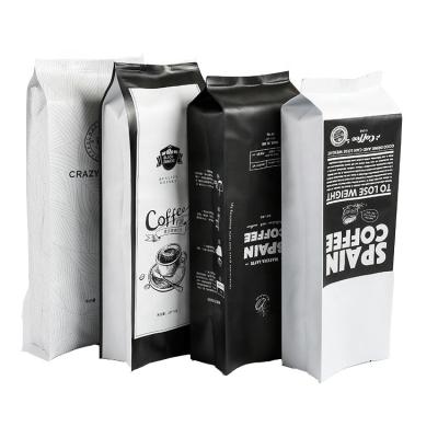 China 250g 500g 1000g 1kg Moisture Proof Custom Printed Compostable Side Gusset Coffee Bags With Valve for sale