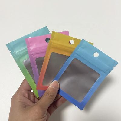 China MOQ moisture proof 500pcs Hang Hole Earring Plastic Bags in stock earring bags ziplock bags for Earings for sale