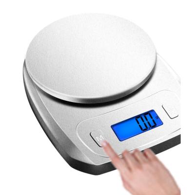 China With Scale Simple Classic Tray High Quality Stainless Steel Square Battery Digital Food Kitchen Scale for sale