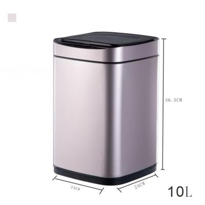 China Sustainable Home Infrared Sensor Battery Usb Charging Automatic Intelligent 10l Trash Can for sale