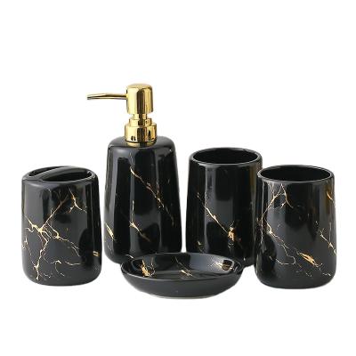 China New Type Luxury Seven-piece Bathroom Accessories Sale Sustainable Well Ceramic Set Wholesale for sale