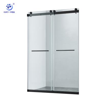 China kMRY Easy Clean Bypass Tempered Glass Shower Room Frameless Glass Bathroom Sliding Shower Doors MD5230A for sale