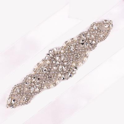 China Flatback Wedding Dress Rhinestone Applique Gold Crystal Iron On Applique Beaded For Wedding Dresses LZ1007 for sale