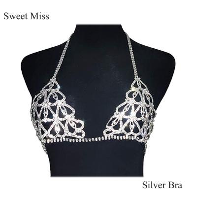 China FASHIONABLE Luxury Unique Simulated Rhinestone Body Chains Jewelry For Women Wedding Gift Great Statement Bridal Jewelry for sale