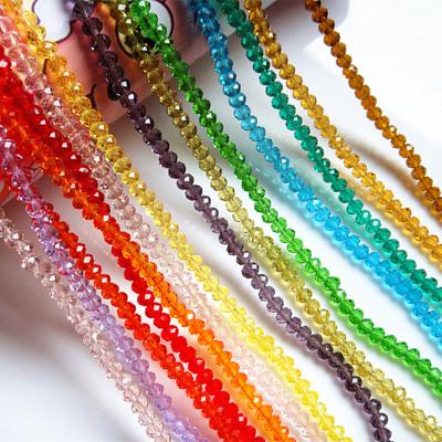 China Crystal 4mm, 6mm, 8mm Round Colored Glass Loose Crystal Bead for sale