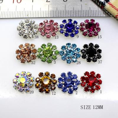 China Distinct Flatback Flowers Rhinestone Buttons Sew On DIY For Craft Wholesale for sale