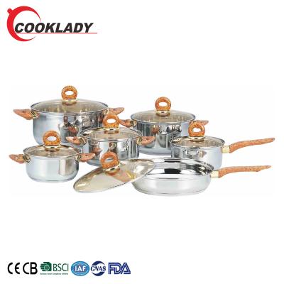 China Sustainable Top Quality Kitchen Cookware Induction Pots Filters Sets Kitchenware Stainless Steel Cooking Pot Cookware Sets Cookware Set for sale