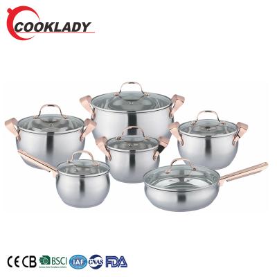 China Sustainable New Product Cheap Cookware Sets Authentic Stainless Steel Kitchen Cookware for sale