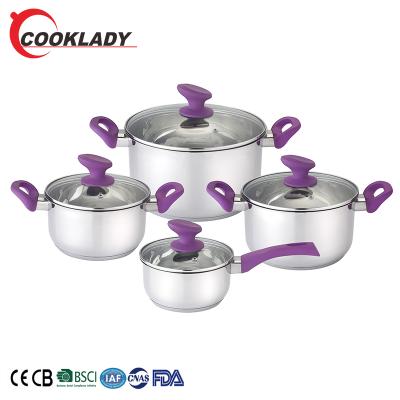 China Manufacturer Supplier Cookware Manufactory Sustainable Induction Cookware Sets Luxury Stainless Steel Cookware for sale