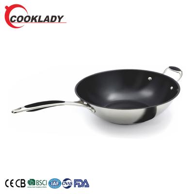 China China's Best Viable Simple Chinese Pan Carbon Steel Material Silicone Handle Wok for sale