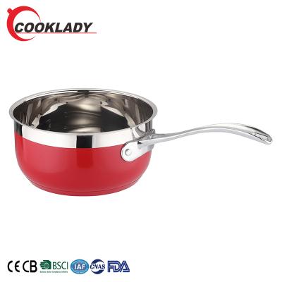 China Sustainable Factory Directly Sell Stainless Steel Pan With Capsule Bottom For All Cookers for sale