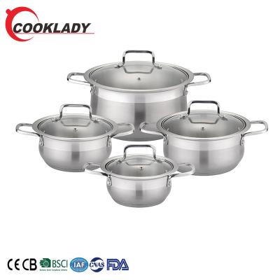 China 8 Pieces Customized Sustainable Prestige Cookware Royal Kitchen Utensil Set Professional Cookware Set for sale