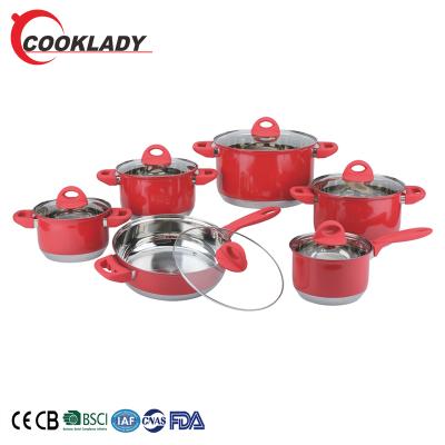 China Viable Best Selling Flavorite Kitchenware Non-Stick Stainless Steel Cookware Sets for sale