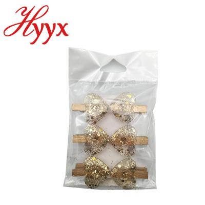 China DIY Decoration HYYX Promotional Lovely Wooden Heart Cute Paper Clips Gift for sale