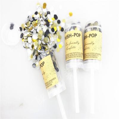 China Excellent High Quality Material Wedding/Parties/Party Hot Selling Festival Confetti Push Pop for sale