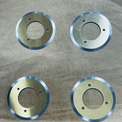 China Slitter Cutting Machine Blades Bearing Round Slitting Knives Plastic Cutter Circular Blade Case Mexico Philippines for sale