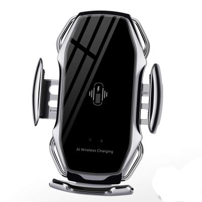 China Auto Sensor Maintaining Mount 10W Qi QC3.0 USB C Air Vent Car Phone Holder Fast Charging Wireless Charger for sale