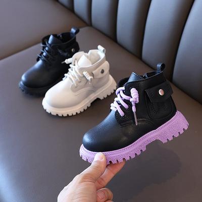 China 2021 Fashion New Spring Trending Cool Martin Boots Kids Shoes Infant Baby Toddler Boots for sale