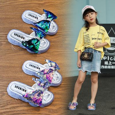 China 2020 New Candy Color Boys Girls Big Kids Sandals Thick Bottom Thick Bottom Student Slides Children Slippers for sale