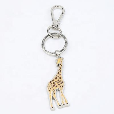 China Custom Key Chain Ireland/World Cartoon 3D Logo Metal Sublimation Bling Giraffe Souvenirs Gift Diy Fashion Promotion for sale