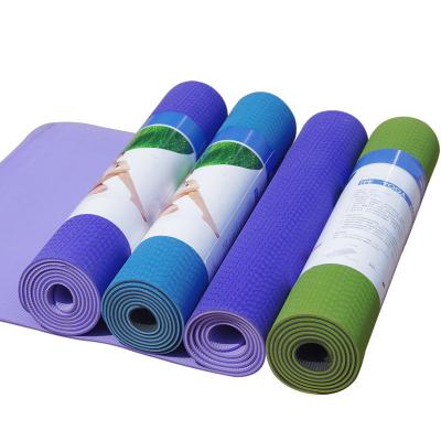 China Durable And Comfortable Available Multiple Colors Position Line Unisex Waterproof Non Slip Yoga Mats With Free Strap for sale