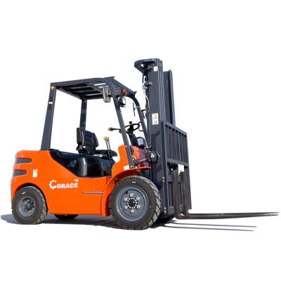 China Hotels diesel forklift 2ton 2.5ton 3tons 4tons 5 ton 4.5m full mast Japan triple free engine with CE for sale