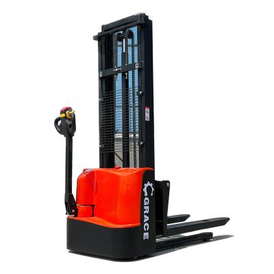 China Hotels Electric Hydraulic Stacker 1.5ton 2ton Pallet Stacker PU Full Wheel Hydraulic Forklift for sale