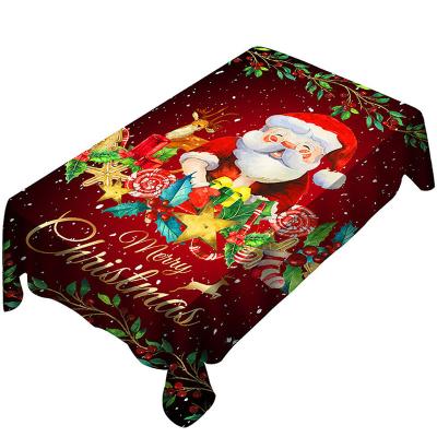 China Wholesale Printed Christmas Cloth Table Cloth Kitchen Decoration Waterproof Tablecloths for sale