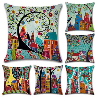 China Retro Vintage Cushion Anti-Static Canvas Pillow Case Customized New Product Pillow Case for sale