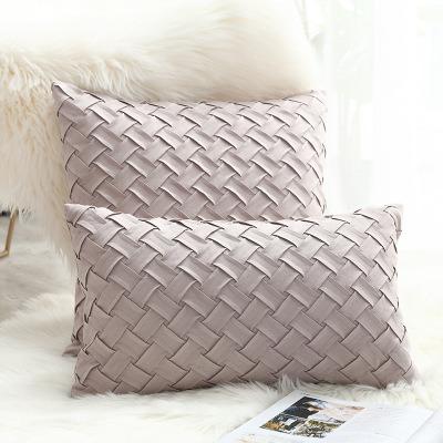 China Anti-static Handmade Deerskin Velvet Woven Cushion Cover And Pillow Case for sale